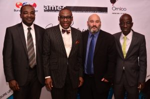 Country Managing Director, Accenture Nigeria, Niyi Yusuf; MD, CMC Connect , Yomi Badejo-Okusanya; Facilitator, Francois Van Dyk and Executive Director, CMC Connect, Raheem Olabode at the  PR Measurement and Evaluation  workshop facilitated by CMC Connect & Ornico  in  Lagos, Tuesday 27th September, 2016.