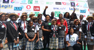 L-R: Fidelis Anosike, Chairman Folio Group; Dike Dimiri, Regional Manager, Lagos and South West, Heritage Bank and May Ikeora, Green Girl Company Limited, during  the “Raising Girls Summit “19” which held in Lagos, sponsored by Heritage Bank, as part of activities to commemorate the International day of the Girl-Child.