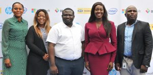L-R: Njideka Esomeju, Head, Emerging Businesses, Diamond Bank Plc; Bunmi Bialose, Channel Marketing Manager, Microsoft Nigeria; Tolulope Lawani, Marketing Manager, Microsoft Nigeria; Abimbola Bamigboye, CEO/Founder, Audeo; and Adeniyi Adebote, SMB Customer Marketing, Microsoft Nigeria at the SME Business Club 2016 event held recently in Lagos.