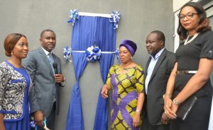 L-R: Chief Executive, Stanbic IBTC Asset Management Ltd (SIAML), Mrs. Bunmi Dayo-Olagunju; Executive Director, Investments, Stanbic IBTC Pension Managers Ltd, Mr. Dele Sotubo; Board Member, Health Service Commission, Lagos State, Dr Tokunbo Oluwole; Medical Director, Ebute Metta Health Centre, Lagos, Dr. Olusegun Ogboye; and Head, Marketing and Communications, Stanbic IBTC, Mrs. Nkiru Olumide-Ojo; at the commissioning of the female and children’s wards of Ebute Metta Health Centre, revamped by Stanbic IBTC’s Wealth Group on Monday, February 6, 2017