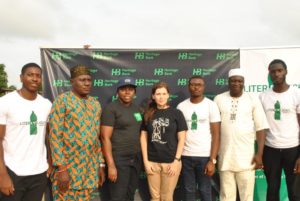 L-R: Student of University of Nottingham and Project Coordinator, Liter of Light Nigeria, Mr. Bolaji Onalaja; Osorun of Onisiwo of Itomaro Land, High Chief Bashorun Olayiwola; Head, Brand Management and Sustainability, Corporate Communications, Heritage Bank, Mrs. Ozena Utulu; Representative of University of Nottingham, Emma Tarrant Tayou; Student of University of Nottingham and also Project Coordinator, Liter of Light Nigeria, Mr. Enemona Emmanuel Adaji; and Odofin of Onisiwo, Itomaro, Chief Lateef Rufia; at the lunching of the Heritage Bank-sponsored Liter of light Nigeria Solar Energy Electrification Project in Itomaro Lagos State…recently