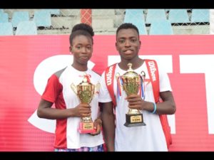 Winners of the 2nd edition of the Zenith Bank Next Gen Tennis Competition, Omolayo Bamidele and Musa Mohammed.