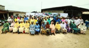 Cross section of beneficiaries at the empowerment programme organised by the Chinwe Bode-Akinwande (CBA) Foundation in commemoration of the United Nations International Widows Day for under-privileged widows in Okun-Ilado community, Ibeju-Lekki, Lagos State  …on Saturday, August 3, 2019.
