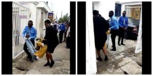 Customers-run-for-their-lives-as-man-with-Covid-19-symptom-collapsed-in-bank-Video